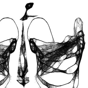 Autorska grafika nr 54 - anioł, detal