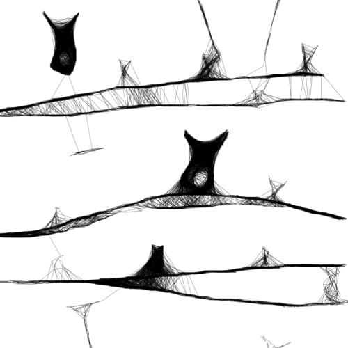 Autorska grafika nr 35 - ptaki, detal