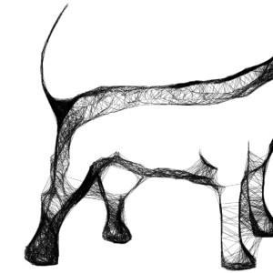 Autorska grafika nr 108 - Bulterier, detal