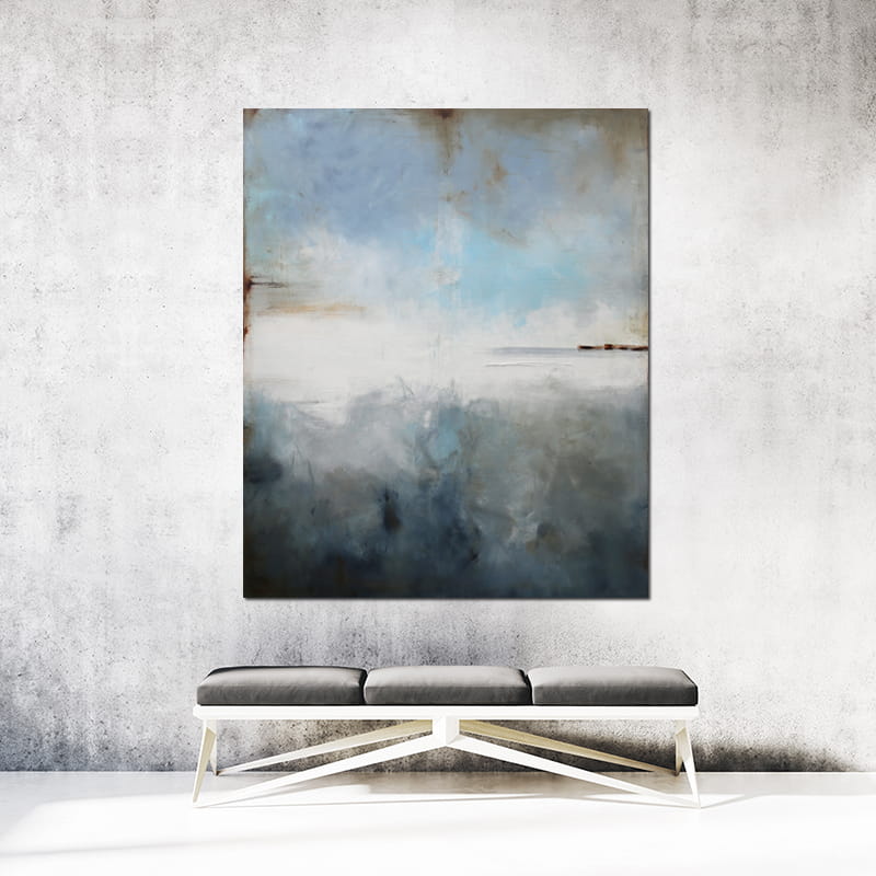 obraz olejny - Błękit i Siena II