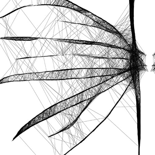 Autorska grafika nr 72 - abstrakcyjne anioły, detal