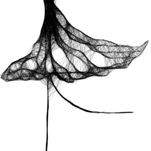 Autorska minimalistyczna grafika nr 119 guma balonowa, detal