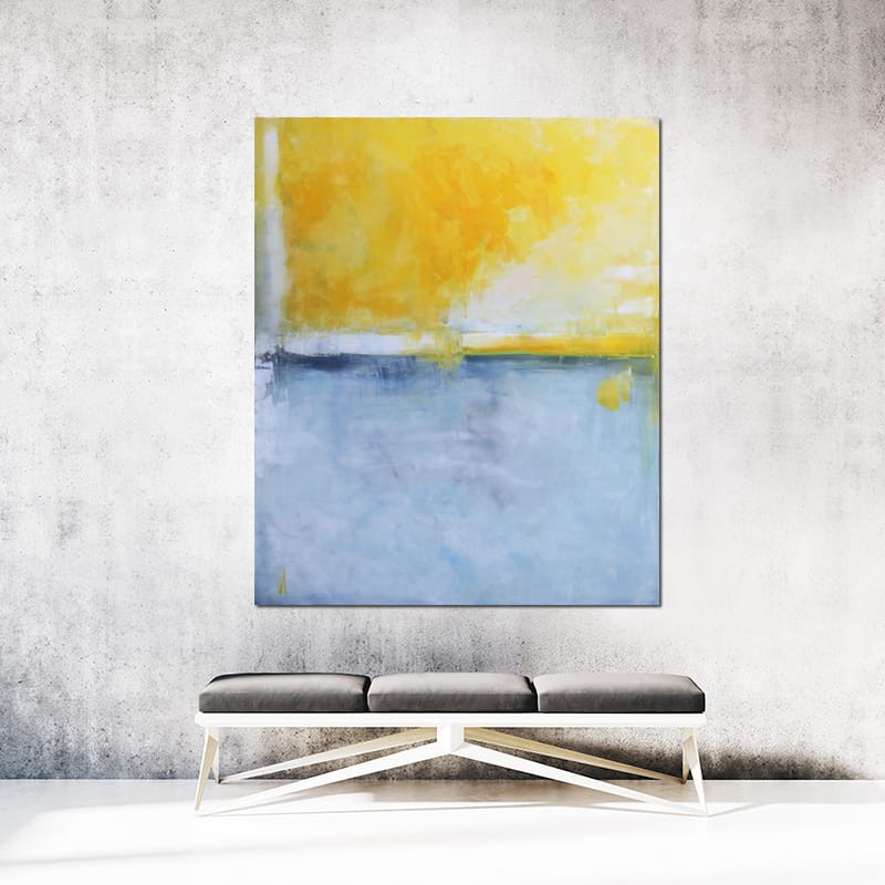 obraz olejny - Szafran i błękit II