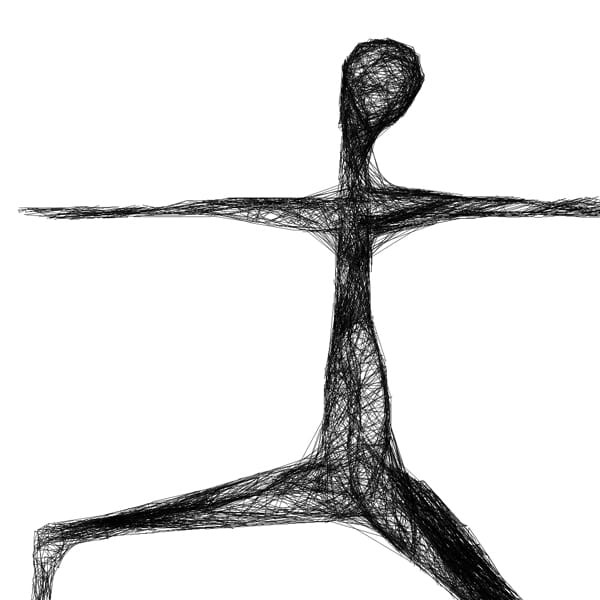 Autorska grafika nr 145 - Joga - detal
