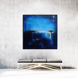 obraz olejny - Szafir i biel I