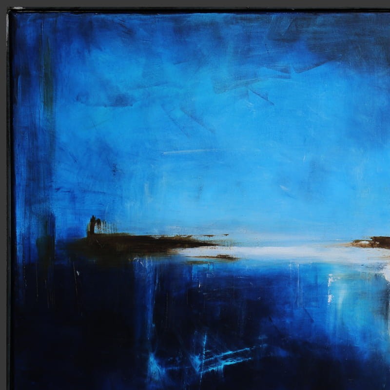 obraz olejny - Szafir i biel I