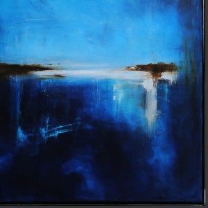 obraz olejny - Szafir i biel I