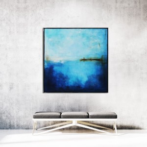 obraz olejny - Szafir i biel II