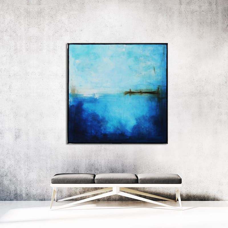 obraz olejny - Szafir i biel II