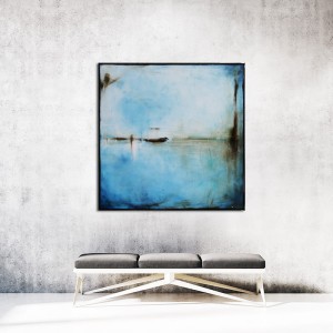 obraz olejny - Szafir i biel III