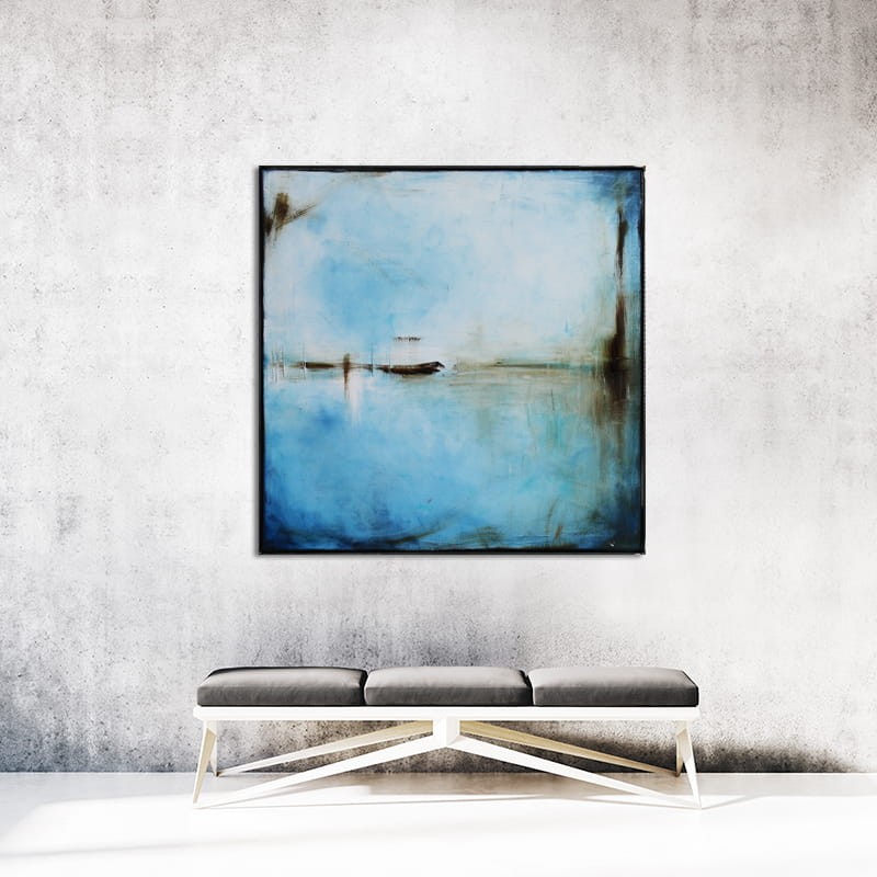 obraz olejny - Szafir i biel III