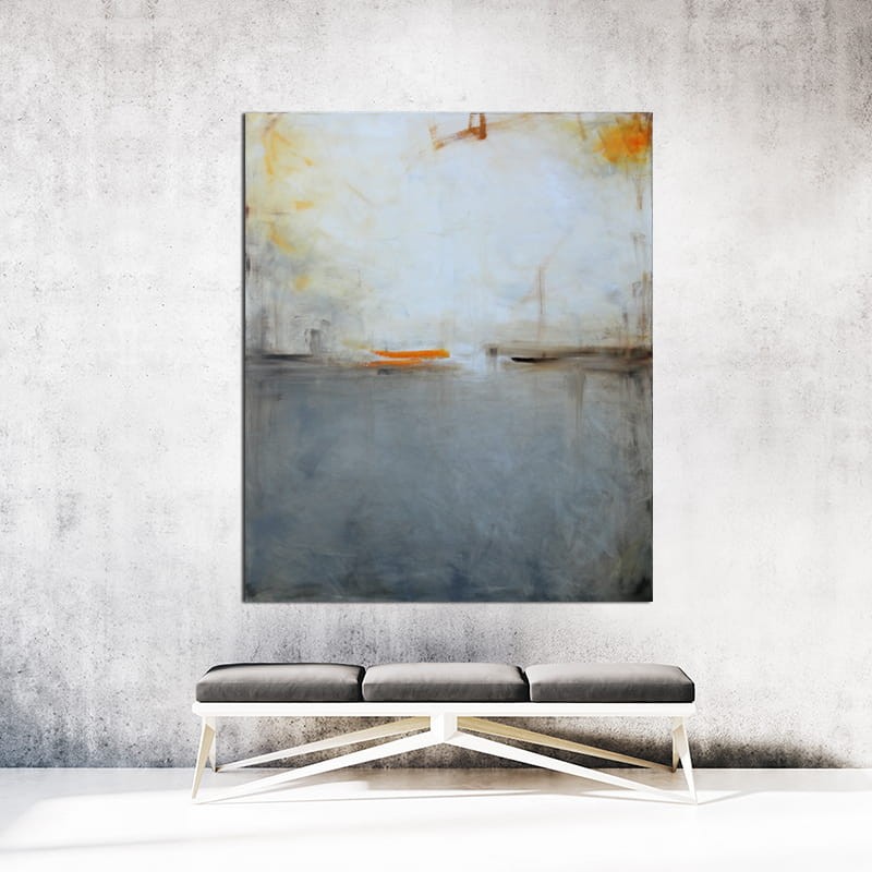 obraz olejny - Szary i szafran I