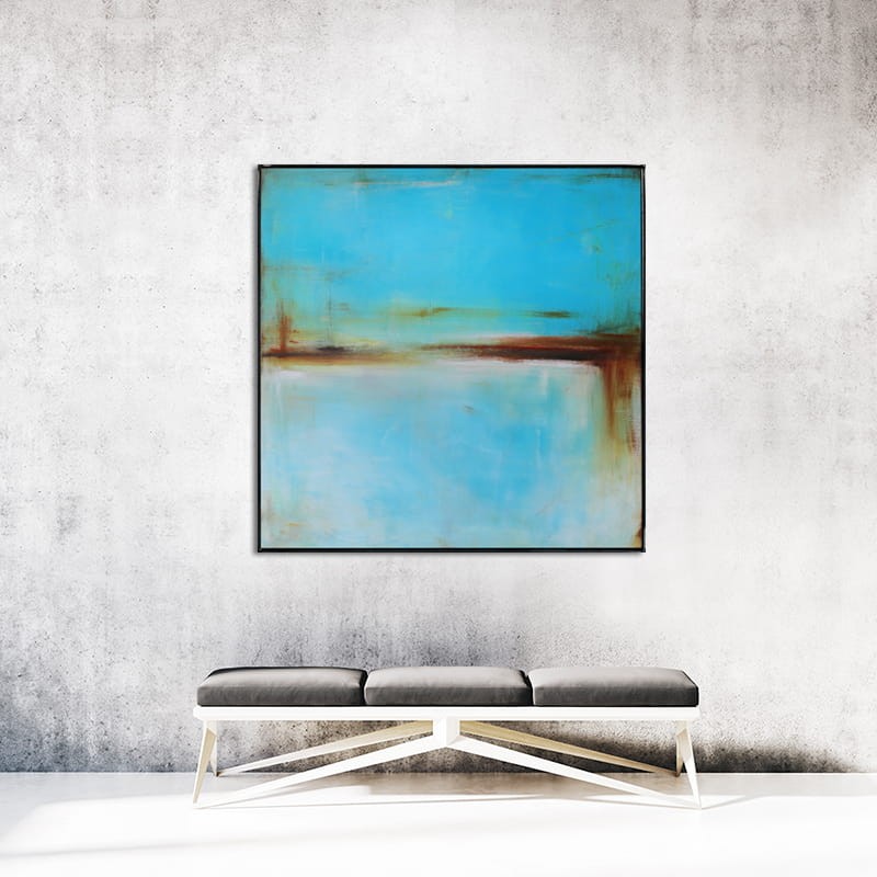 obraz olejny - Miedź i turkus V