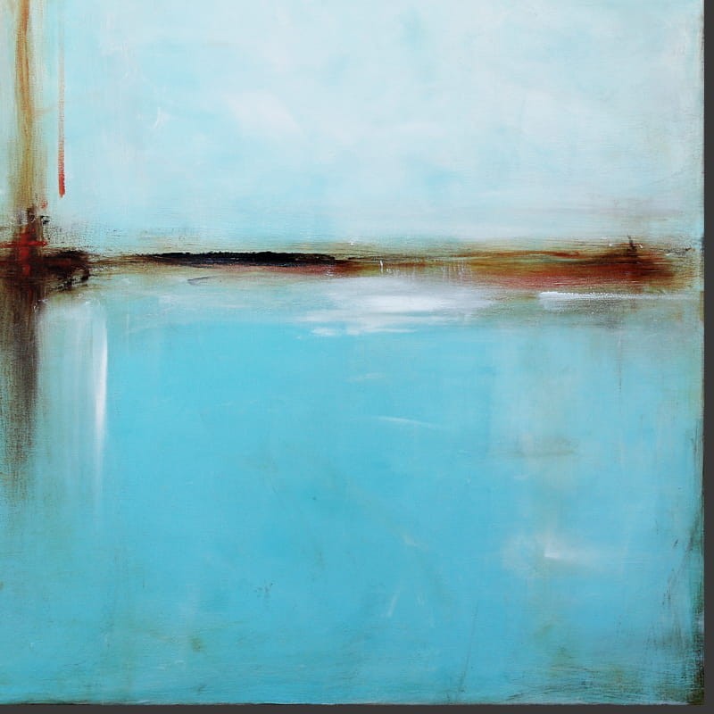 obraz olejny - Miedź i turkus VI