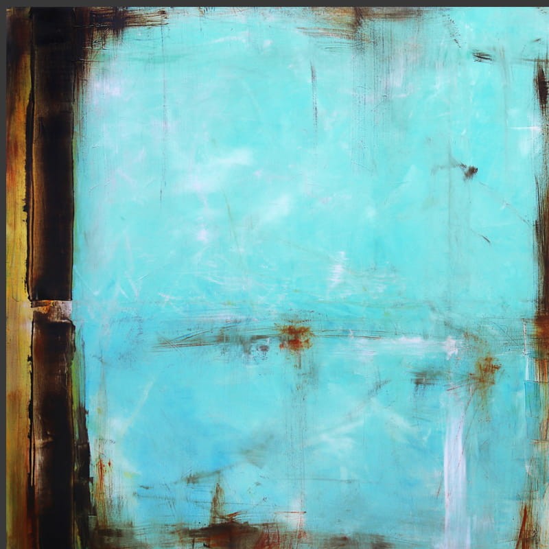 obraz olejny - Miedź i turkus I, detal