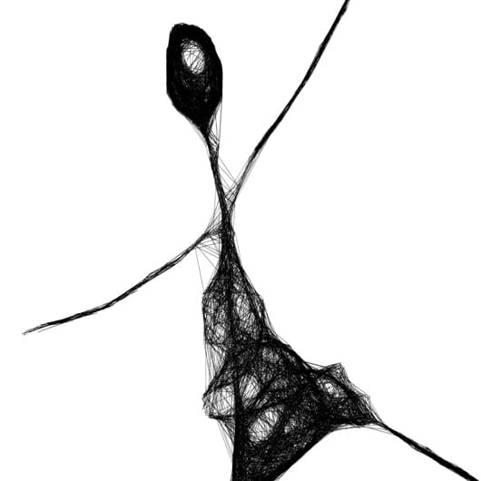 Autorska grafika nr 84 - linoskoczek, detal