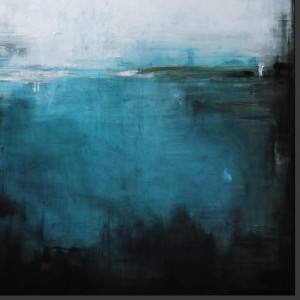 obraz olejny  -  Ciemny turkus I