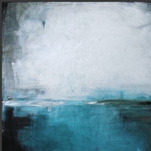 obraz olejny  -  Ciemny turkus I