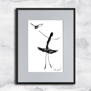 Autorska grafika nr 138 - kobieca grafika