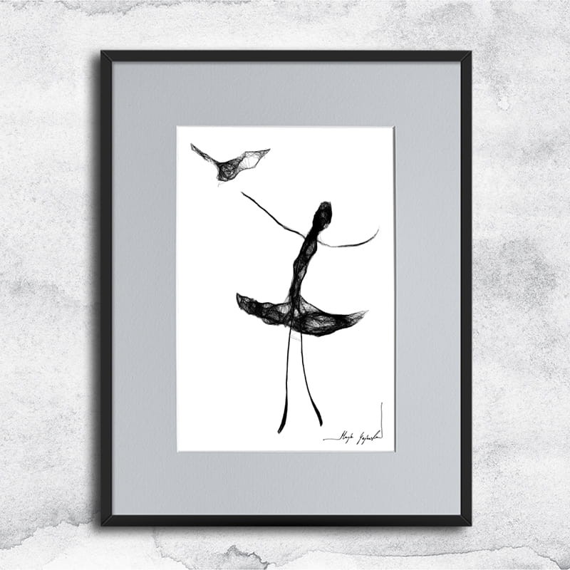 Autorska grafika nr 138 - kobieca grafika