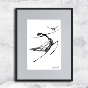 Autorska grafika nr 137 - kobieca grafika