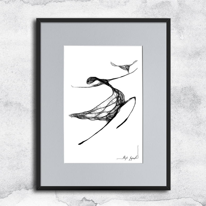 Autorska grafika nr 137 - kobieca grafika