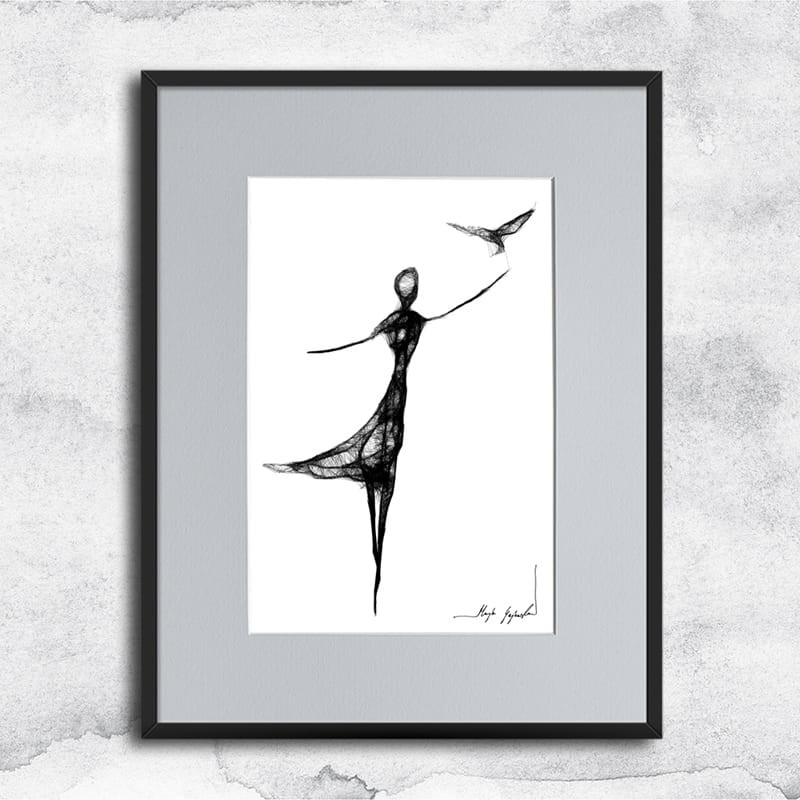 Autorska grafika nr 136 - kobieca grafika