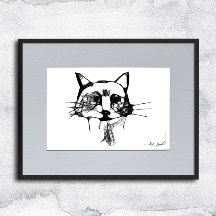 Autorska grafika nr 129 - Szop Pracz - zabawna grafika