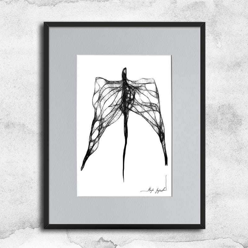 Autorska grafika nr 127 - Anioł