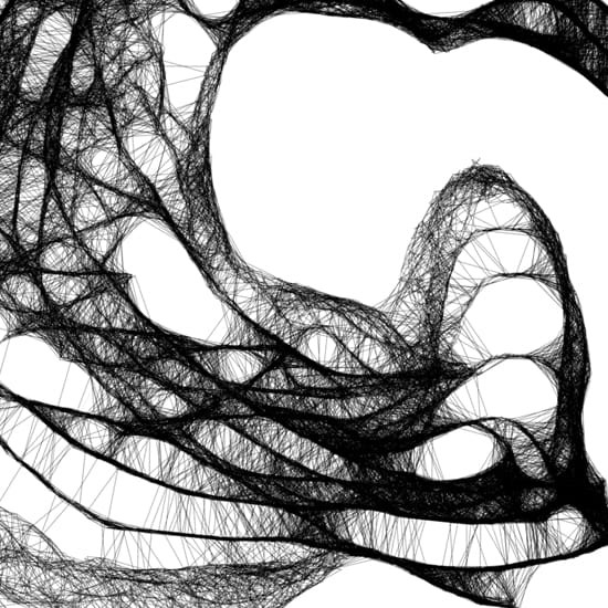 Autorska czarnobiała grafika - chabry nr 32, detal