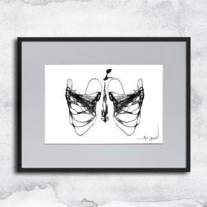 Autorska grafika nr 54 - anioł