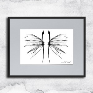 Autorska grafika nr 69 - anioły