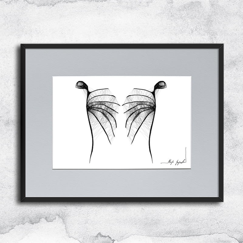 Autorska grafika nr 70 - anioły