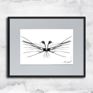 Autorska grafika nr 37 - abstrakcyjne anioły