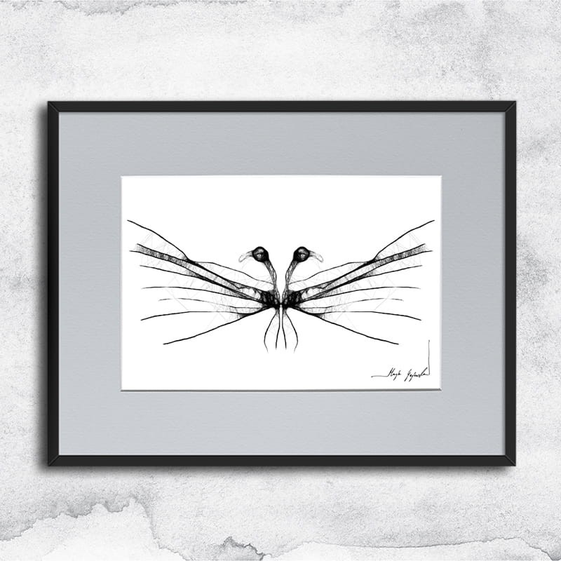 Autorska grafika nr 37 - abstrakcyjne anioły