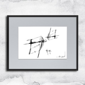 Autorska grafika nr 29 - abstrakcyjne anioły