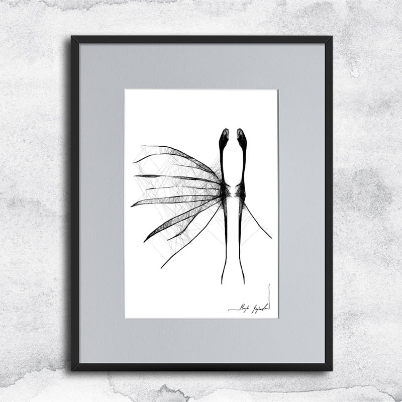 Autorska grafika nr 72 - abstrakcyjne anioły