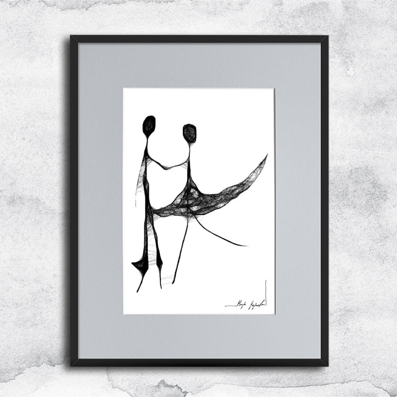 Autorska grafika nr 86 - para - grafika do sypialni