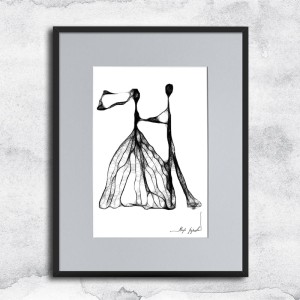 Autorska grafika nr 93 - Młoda Para