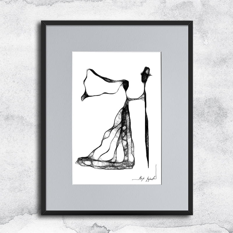 Autorska grafika nr 94 - Młoda Para