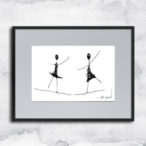 Autorska grafika nr 84 - linoskoczek