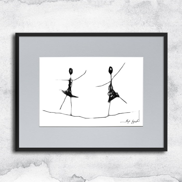 Autorska grafika nr 84 - linoskoczek