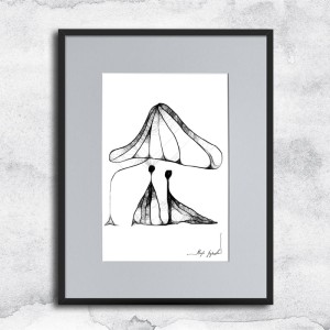 Autorska grafika nr 95 - Pod grzybkiem