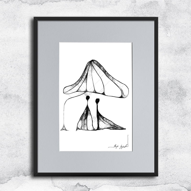 Autorska grafika nr 95 - Pod grzybkiem
