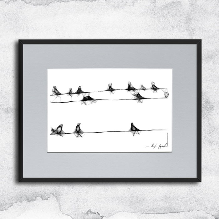 Autorska grafika nr 15 - ptaki