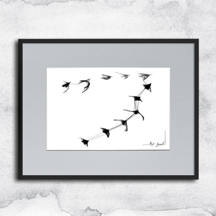 Autorska grafika nr 26 - ptaki