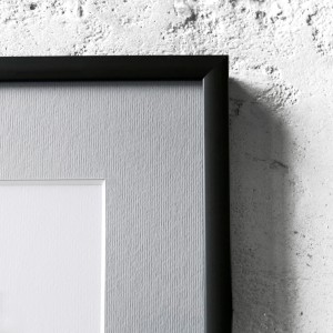 Autorska grafika nr 26 - czarna, aluminowa rama, grafitowe passe partout
