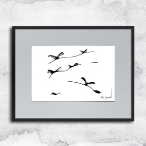 Autorska grafika nr 60 - ptaki