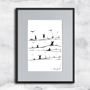 Autorska grafika nr 35 - ptaki