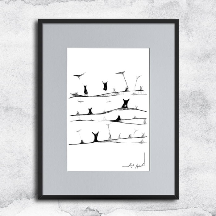 Autorska grafika nr 35 - ptaki